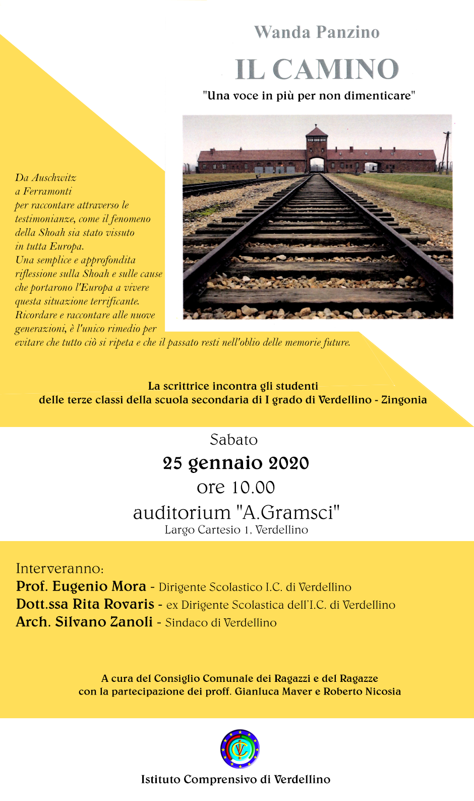 Locandina per l'incontro con Wanda Panzino