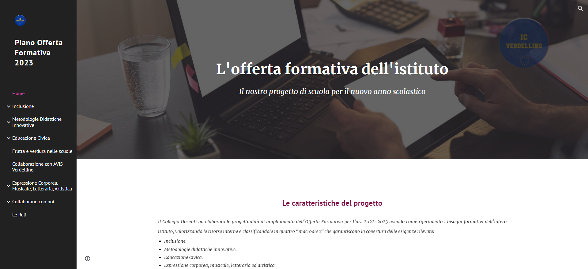 Immagine di copertina del sito tematico