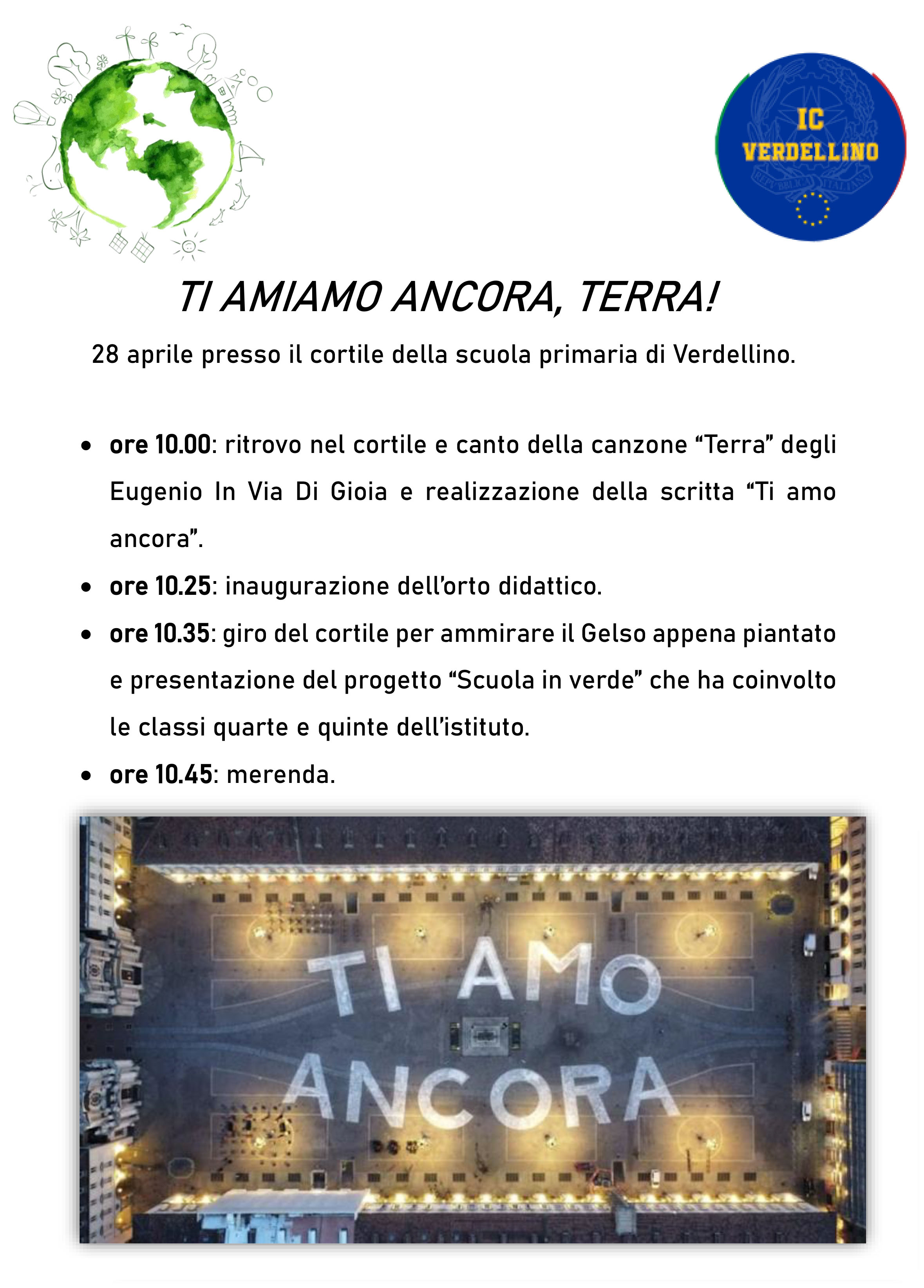 Testo nell'articolo Ti amiamo ancora terra