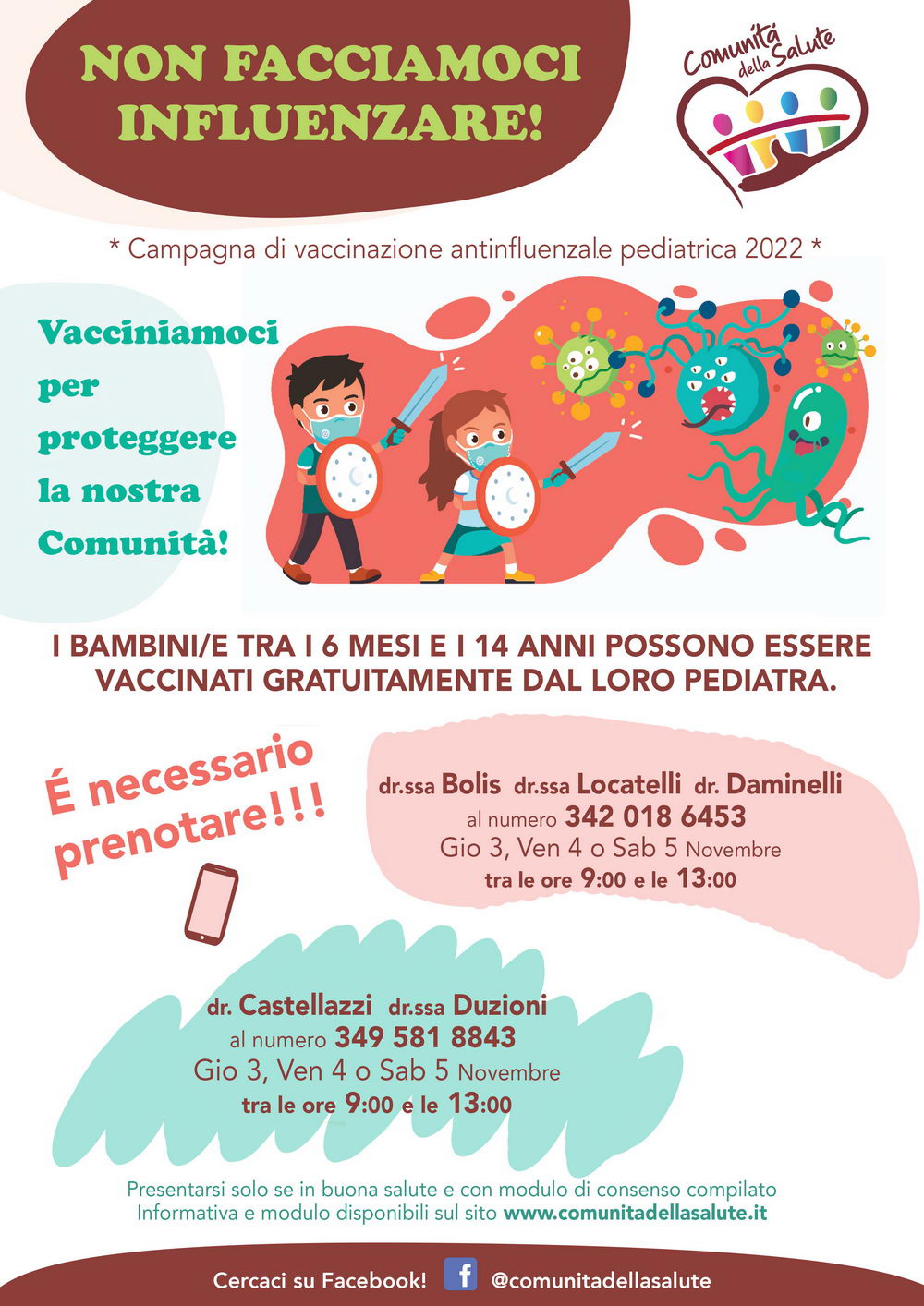 Poster dell'iniziativa Non lasciamoci influenzare
