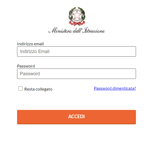 immagine pagina accesso sistema posta elettronica ministero