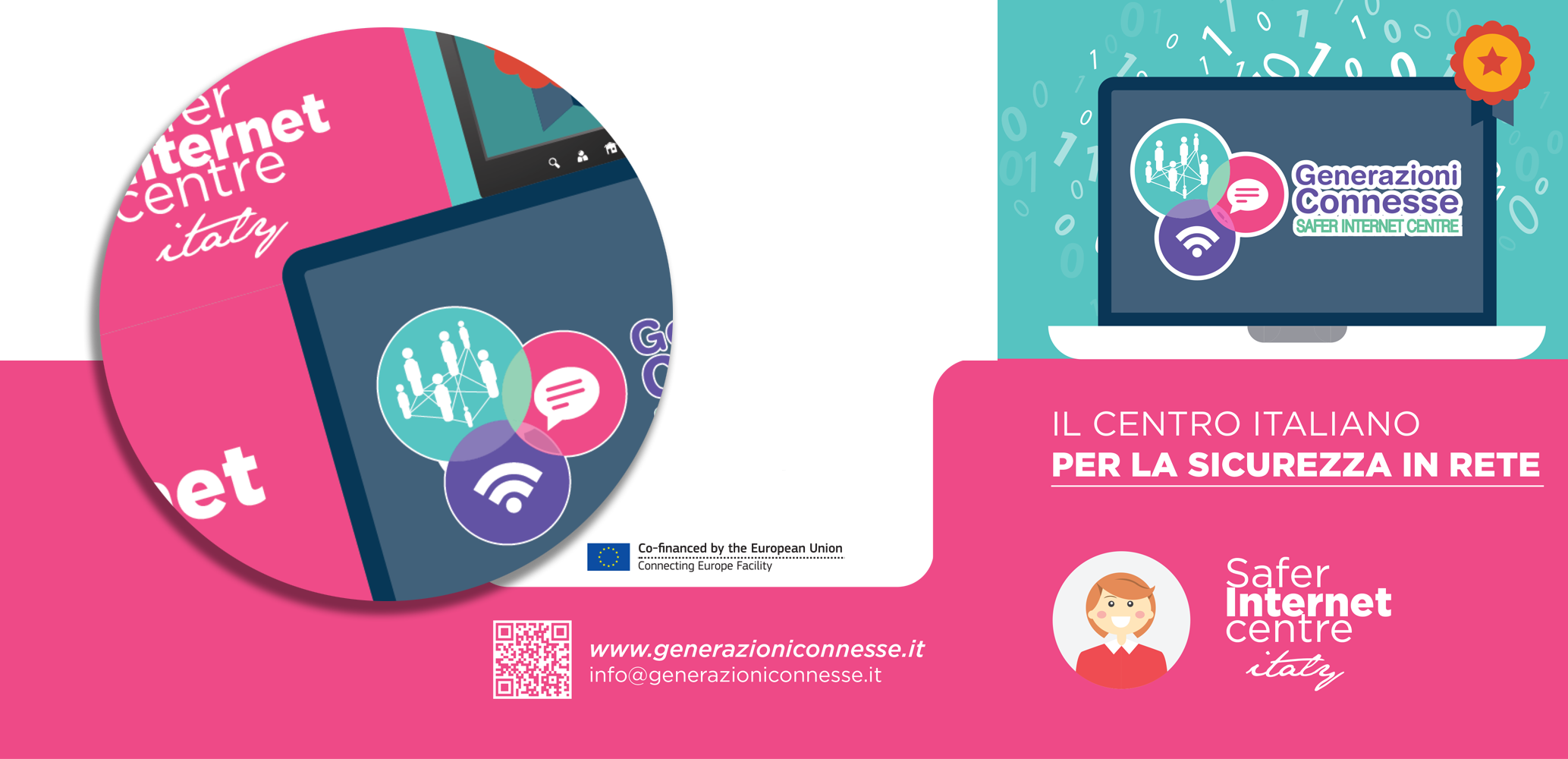 Banner di Generazioni Connesse dedicato al contrasto al Cyberbullismo